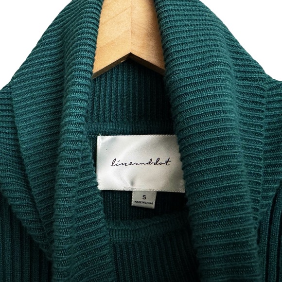 Line & Dot Aria Ribbed Puff Sleeve Turtleneck Sweater - Picture 4 of 5